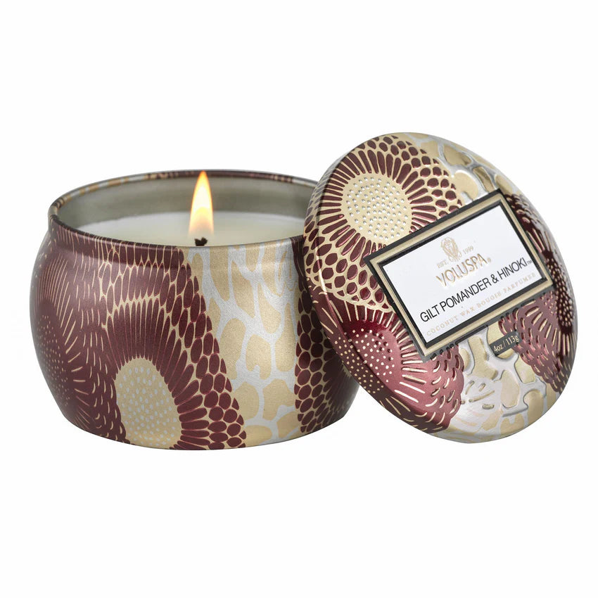 Voluspa GILT POMANDER & HINOKI Mini Tin