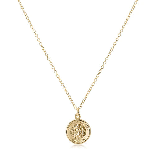 enewton 16" necklace gold - protection gold disc