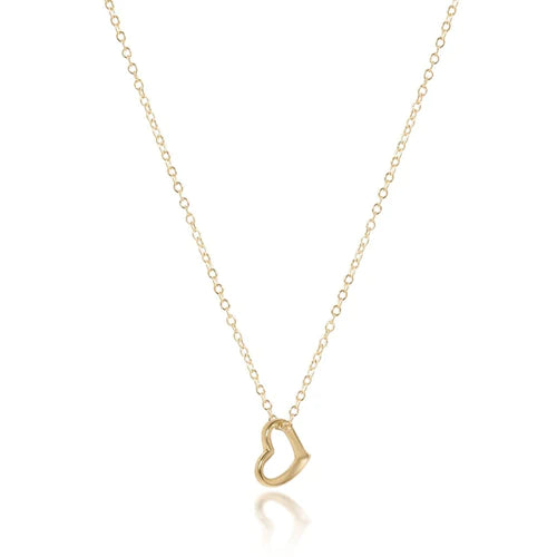enewton  16" necklace gold - love small gold charm