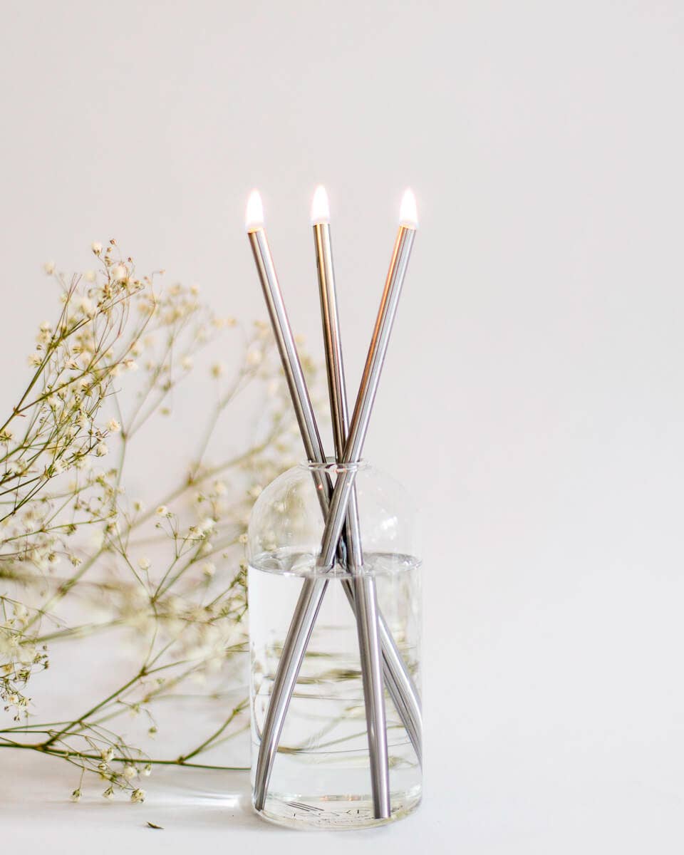 Silver Everlasting Candles