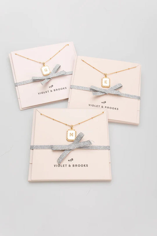 Violet & Brooks-Clara Initial Letter Necklace