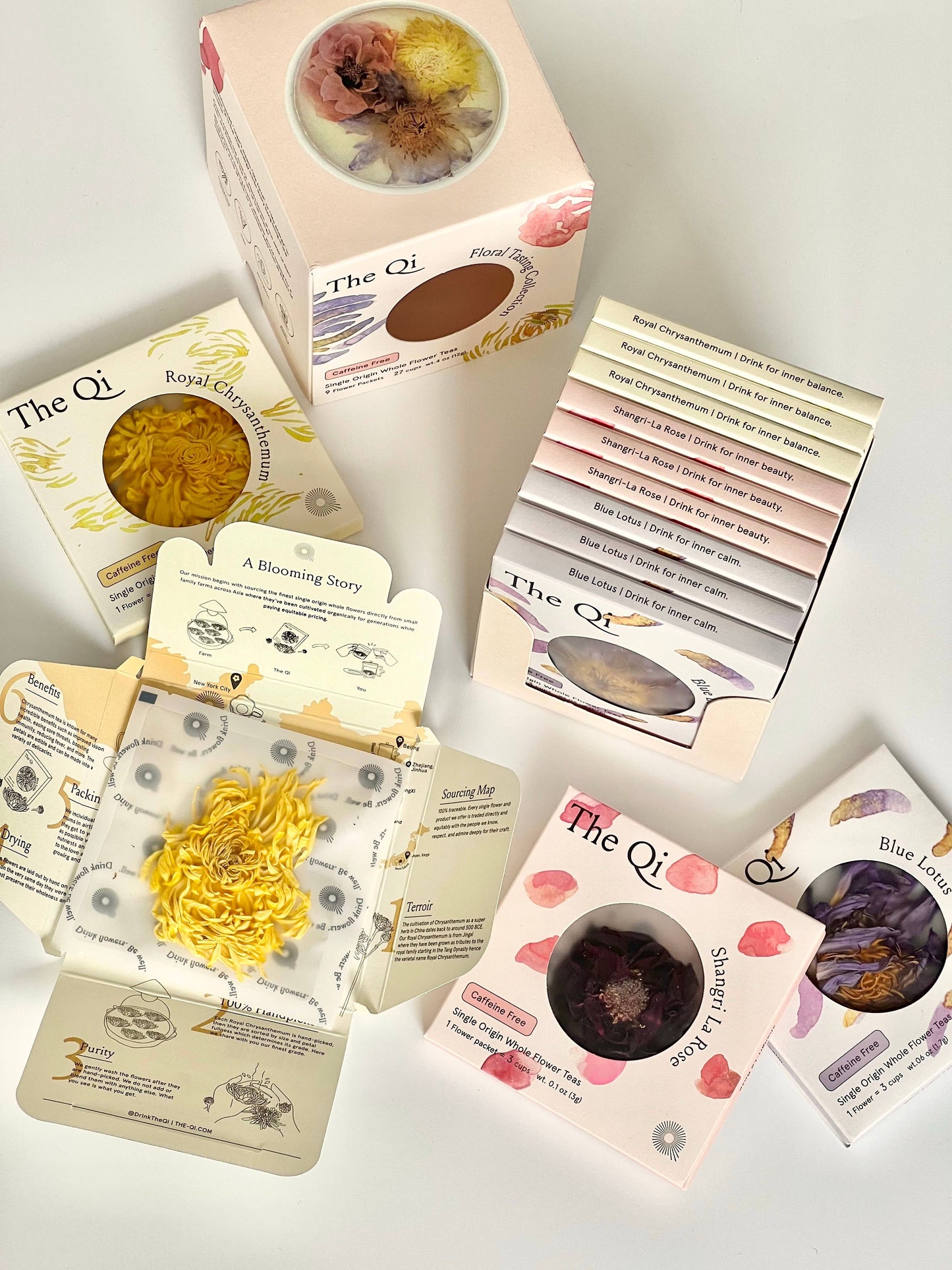 Floral Detox Tea Tasting Set - Lotus, Chrysanthemum, Rose