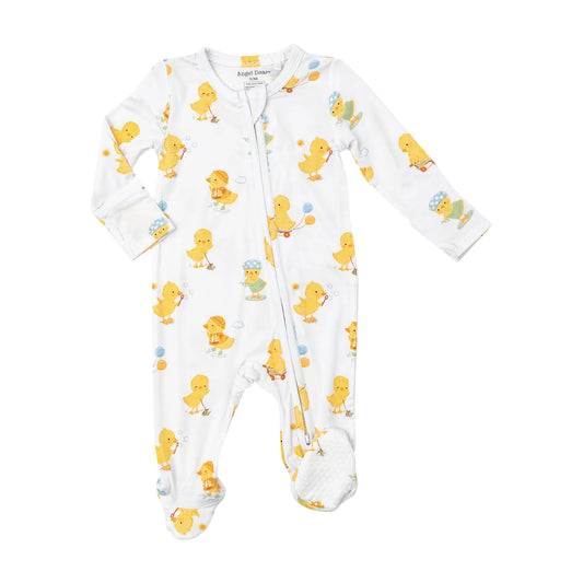 Angel Dear VINTAGE DUCKLINGS 2 WAY ZIPPER FOOTIE