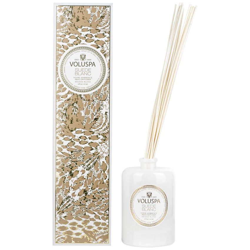 Voluspa Suede Blanc Reed Diffuser