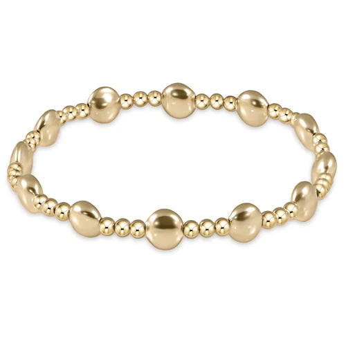 enewton honesty gold sincerity pattern 6mm bead bracelet - gold