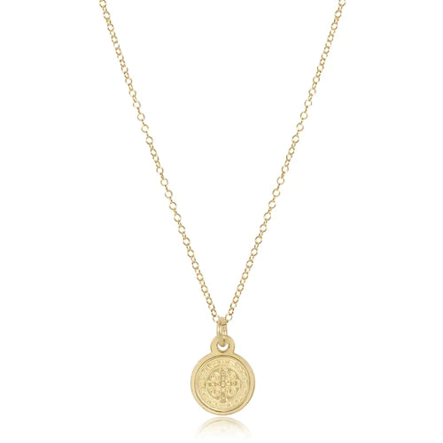 enewton 16" necklace gold - blessing small gold disc