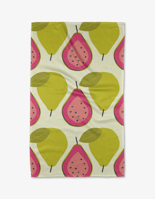 Geometry Guava Groove Tea Towel