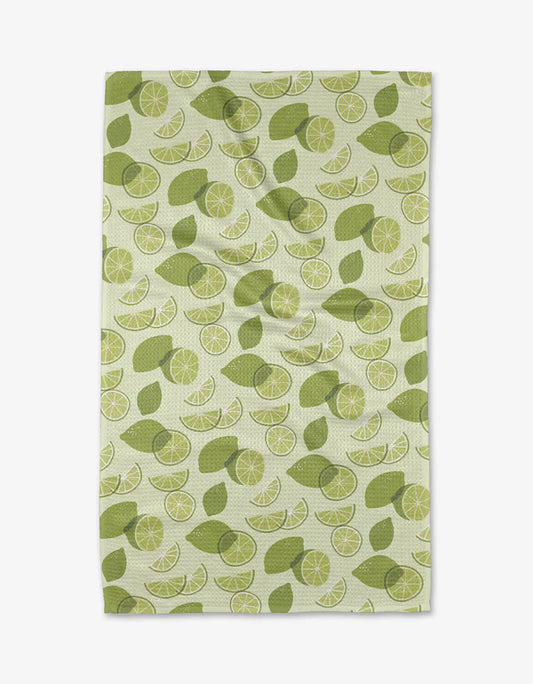 Geometry Limes Tea Towel