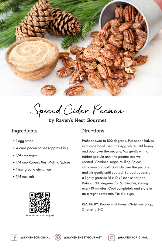 Recipe Cards for Mulling Spices - Holidays