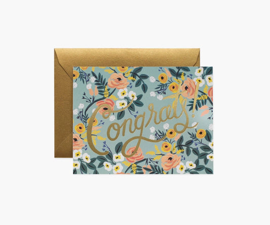 Rifle Paper Co. Blue Meadow Congrats Greeting Card