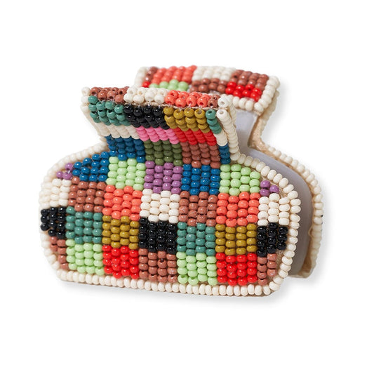 Ink+Alloy Gia Petite Multi-Color Checked Claw Multi-Check