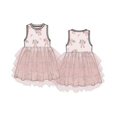 Angel Dear BALLET SHOES BALLERINA SMOCKED DRESS